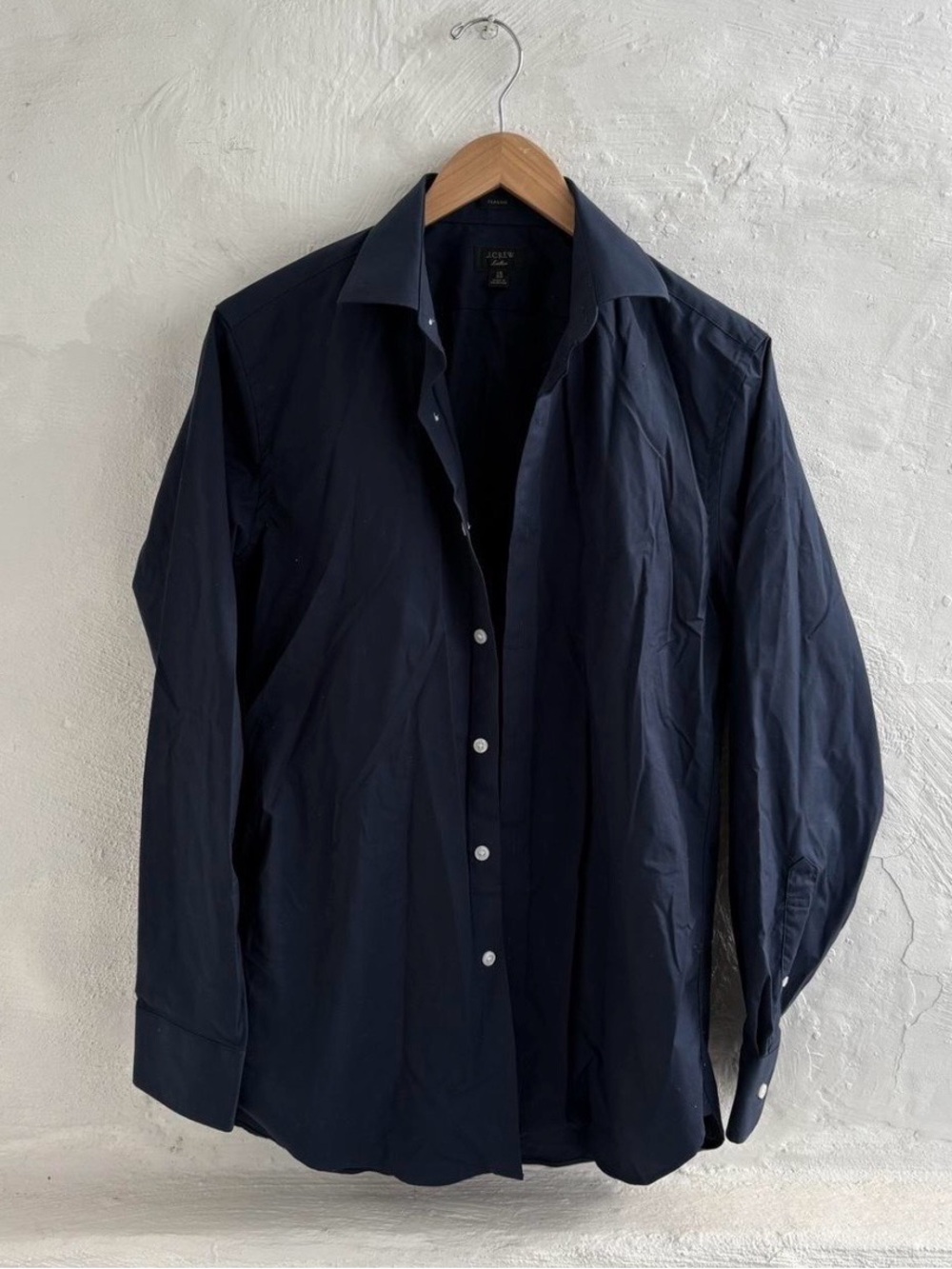 Men’s J.Crew classic Ludlow navy long-sleeve dress shirt